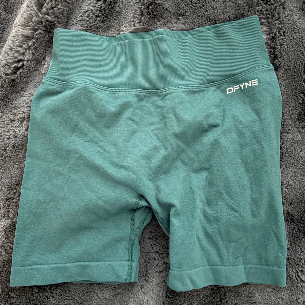 DFYNE Women's Teal Athletic Shorts